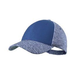 Gorra de 6 paneles de alta calidad en poliéster Azul