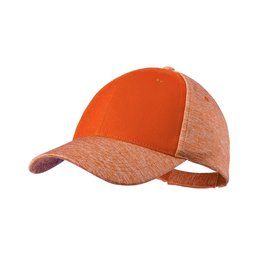 Gorra de 6 paneles de alta calidad en poliéster Naranja