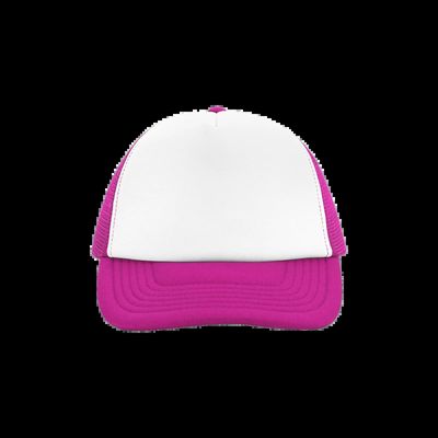 Gorra vintage poliéster Fuchsia / White