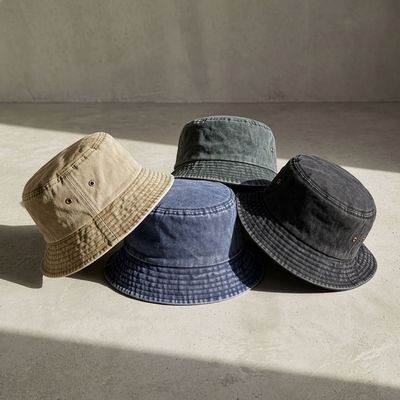 Gorro bob de algodón efecto lavado