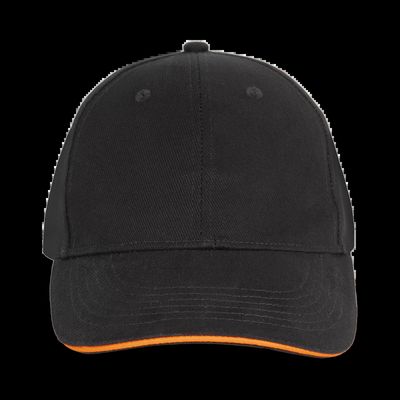 Gorra algodón grueso Black / Orange