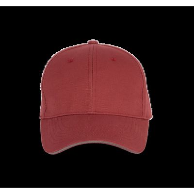 Gorra algodón grueso Terracotta Red / Slate Grey
