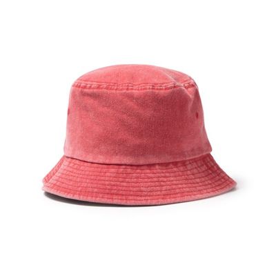 Gorro de algodón bob efecto lavado Rojo Oscuro Talla Única Adulto