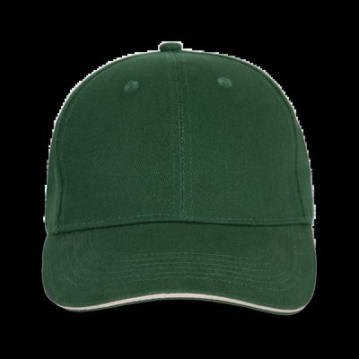 Gorra algodón grueso Forest Green / Beige