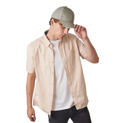 Gorra de algodón orgánico con cierre ajustable Almond Green / Ivory