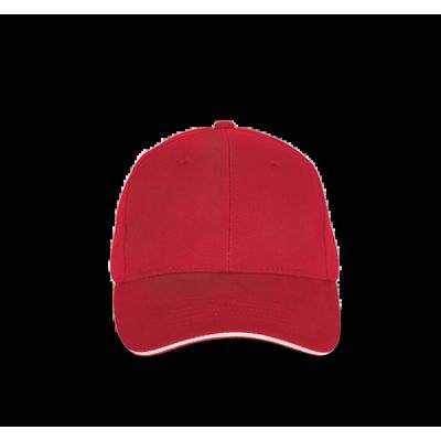 Gorra de algodón orgánico con cierre ajustable Hibiscus Red / Ivory