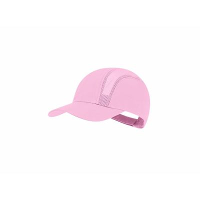 Gorra deportiva con paneles transpirables Rosa