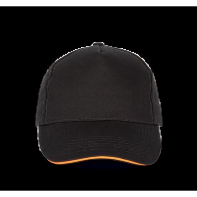 Gorra con sandwich contrastado Black / Orange