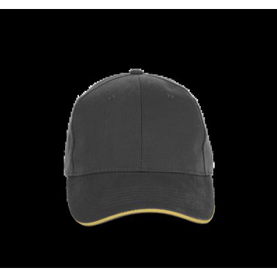 Gorra de algodón orgánico con cierre ajustable Iron Grey / Pineapple