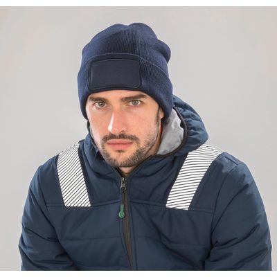 Gorro reciclado con parche de algodón