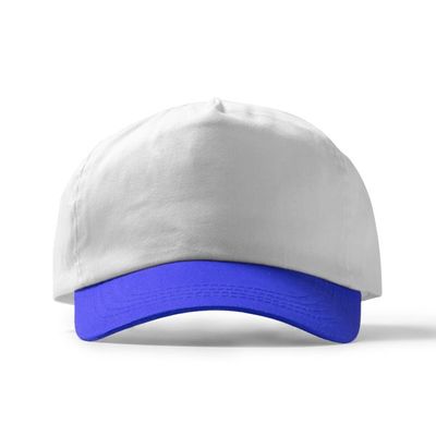 Gorra de algodón con modelos bicolor Blanco/Royal Talla Única Adulto