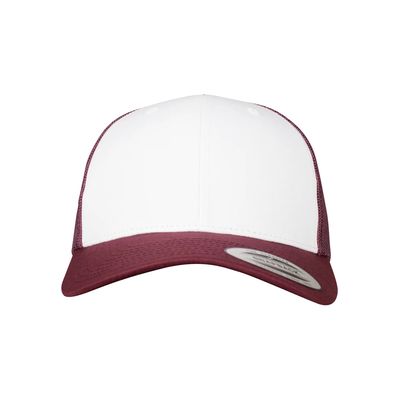 Gorra Retro con rejilla Maroon / White