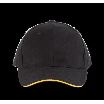 Gorra algodón grueso Black / Yellow