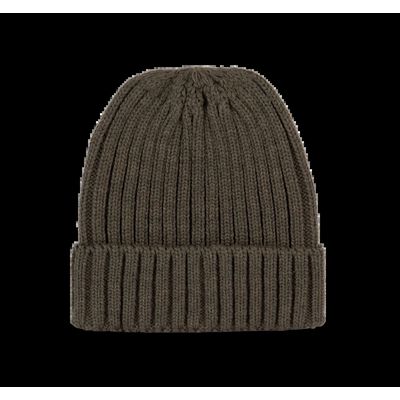 Gorro de punto canalé con dobladillo Algae Green