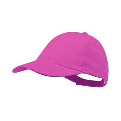 Gorra algodón peinado 6 paneles con cierre de velcro Fucsi