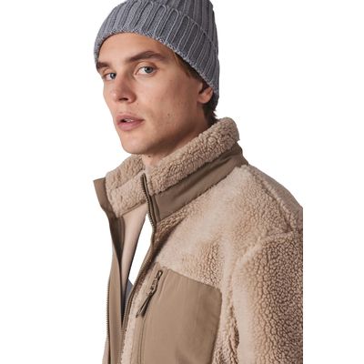 Gorro de punto canalé con dobladillo