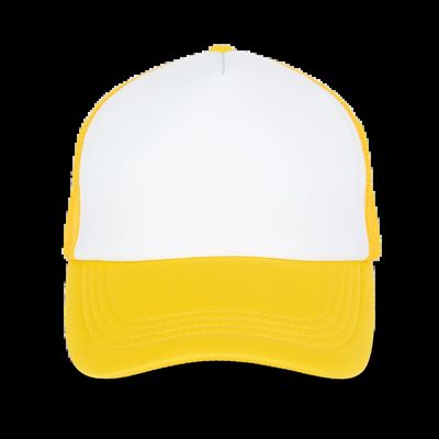 Gorra trucker con ajuste de plástico White / Solar Yellow