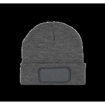 Gorro reciclado con parche Grey Heather