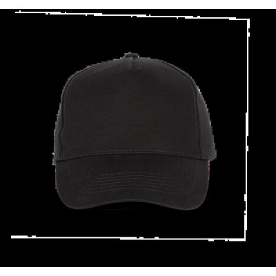 Gorra sarga visera precurvada Black