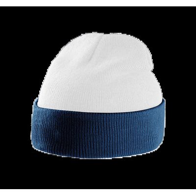 Gorro con dobladillo bicolor White / Navy