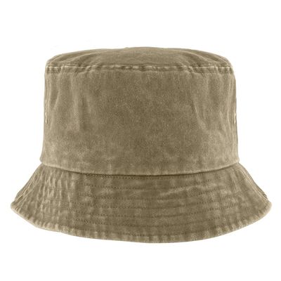 Gorro bob de algodón efecto lavado Camel