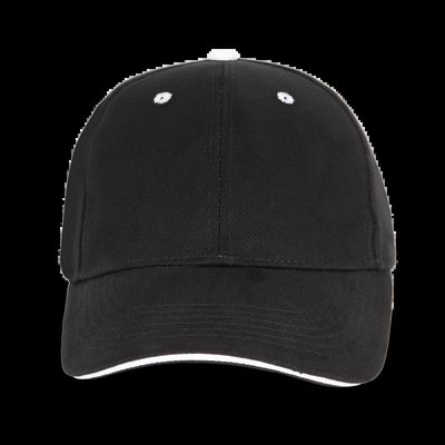 Gorra algodón grueso Black / White / White