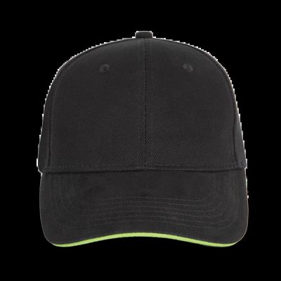 Gorra algodón grueso Black / Lime