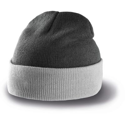 Gorro con dobladillo bicolor
