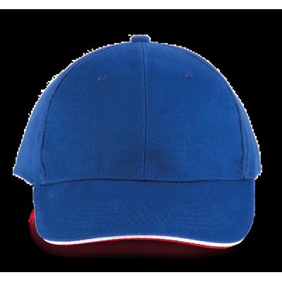 Gorra algodón grueso Royal Blue / White / Red