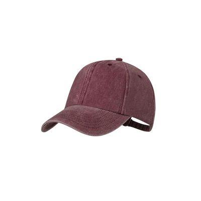 Gorra de algodón con cierre y ventilación Roj
