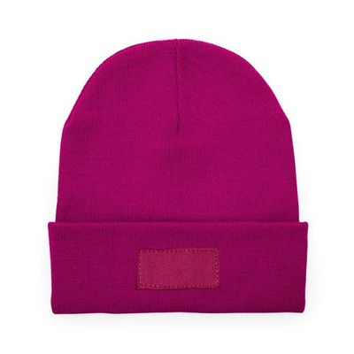 Gorro de punto acrílico doble capa Fucsia Talla Única Adulto