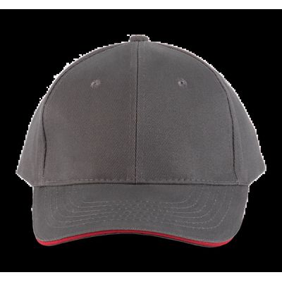 Gorra algodón grueso Slate Grey / Red