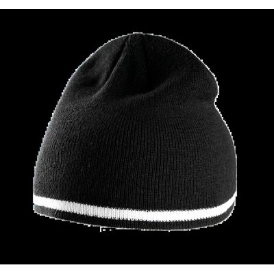 Gorro Punto tricotado Black / White / Black
