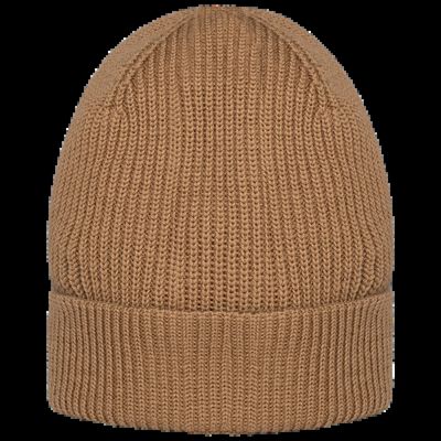 Gorro de lana merina unisex Dark Camel