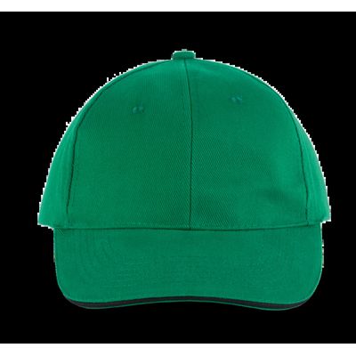 Gorra algodón grueso Kelly Green / Black