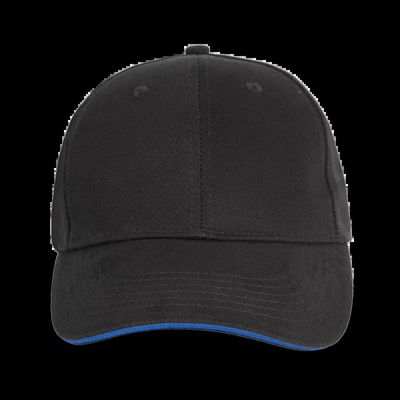 Gorra algodón grueso Black / Royal Blue