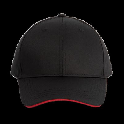 Gorra sandwich 6 paneles Black / Red
