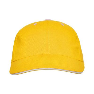 Gorra de algodón con cinta antisudoral Amarillo Kids