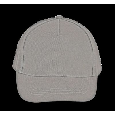 Gorra de algodón grueso con 5 paneles Light Grey