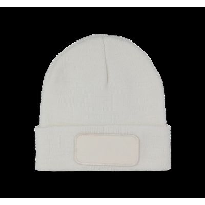 Gorro con parche y forro polar White