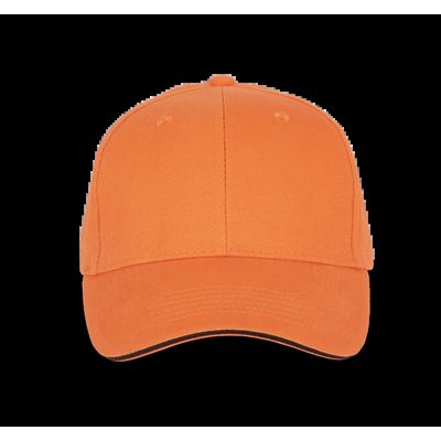 Gorra algodón grueso Orange Zest / Dark Grey