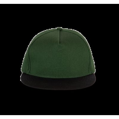 Gorra snapback de algodón Forest Green / Black