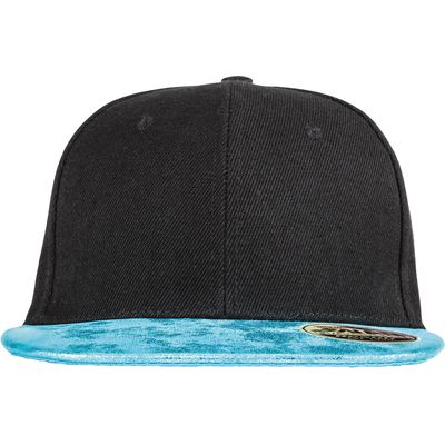 Gorra con Visera Plana y Ojales Black / Turquoise
