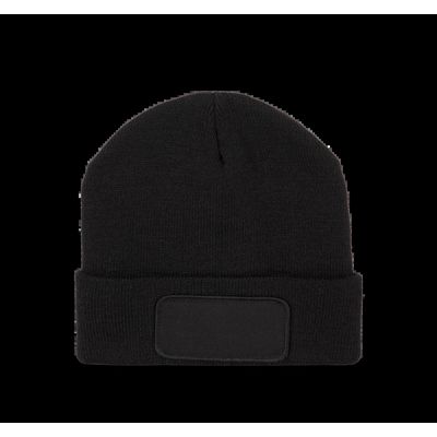 Gorro con parche y forro polar Black