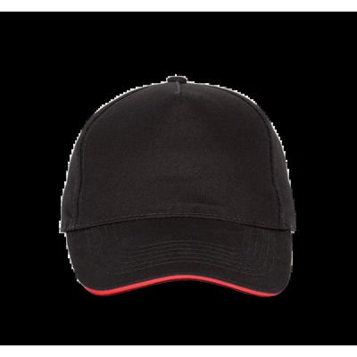 Gorra con sandwich contrastado Black / Red
