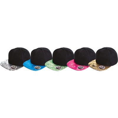 Gorra con Visera Plana y Ojales Black / Gold