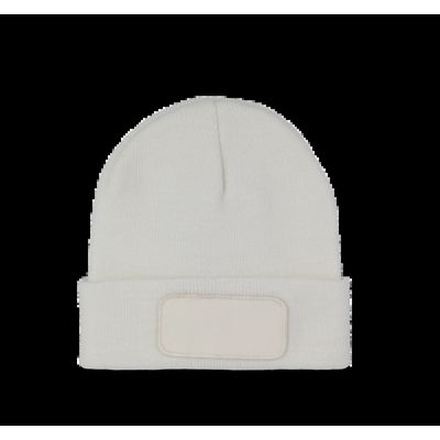 Gorro reciclado con parche White