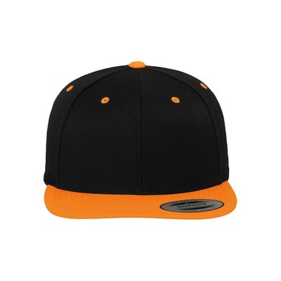 Gorra bicolor snapback Black / Neon Orange