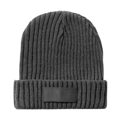 Gorro de punto de canalé Gri