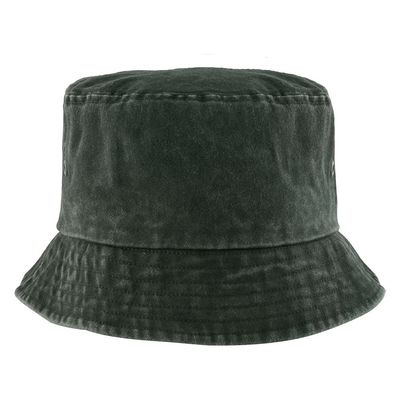 Gorro bob de algodón efecto lavado Verde